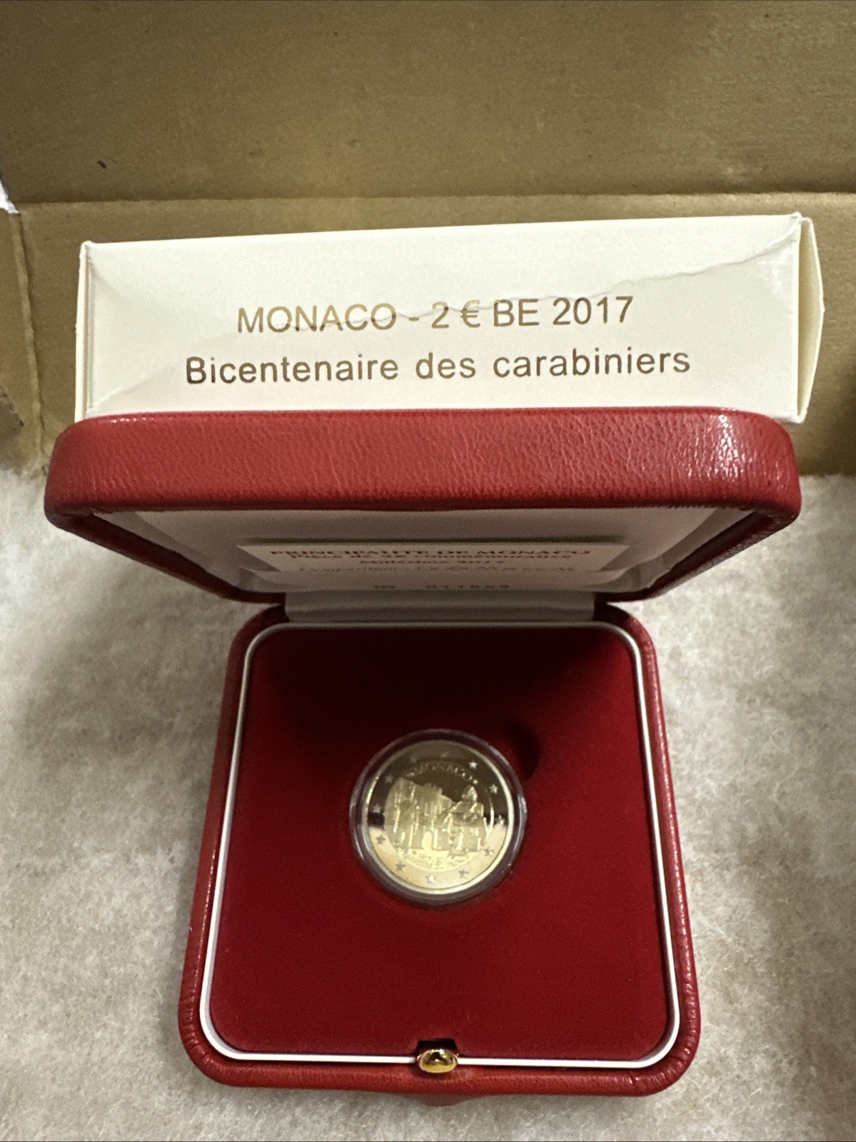 2 EURO MONACO 2017 BE 200 ANS CARABINIERS COMMEMORATIVE PROOF