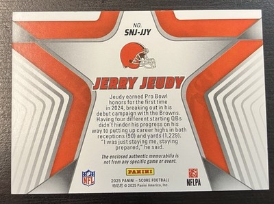 JERRY JEUDY 2025 Score Stars of the NFL Jersey Relic #SNJ-JJY