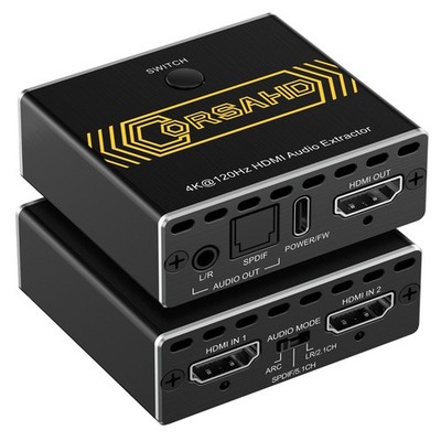 8K@60Hz 4K@120Hz HDMI2.1 Audio Extractor 2 in 1 Out Switch,48 Gbps,HDCP 2.3, ...