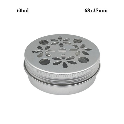 Hollow Out with Holes Aluminum Tin Container 8 Styles Lip Balm Candle Jar - Picture 12 of 19