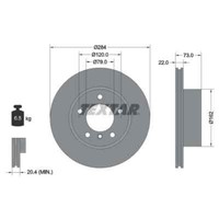 Textar 2X Bremsscheibe 92238403