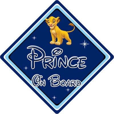CAR SIGNS DIRECT Baby an Bord Autoschild - Disney Prinz an Bord - König der Löwen Simba DB