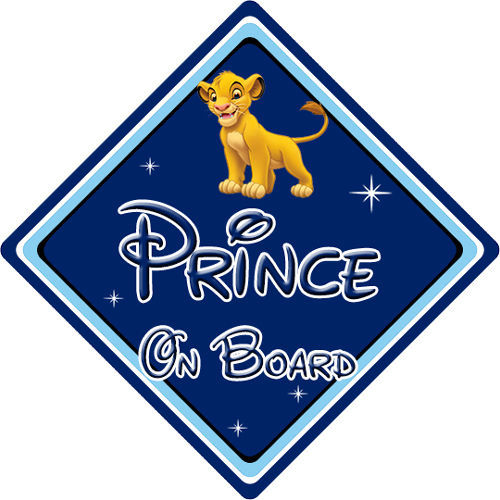 Baby an Bord Autoschild - Disney Prinz an Bord - König der Löwen Simba DB - Bild 1 von 5