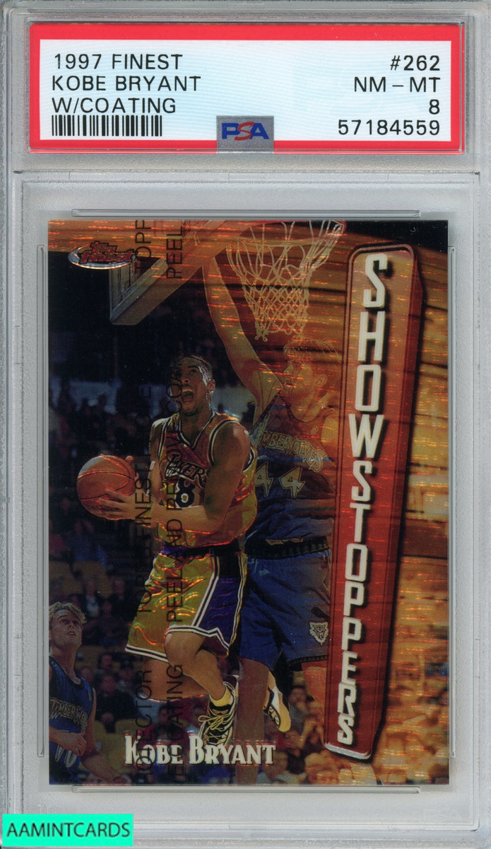 1997 FINEST KOBE BRYANT #262 W COATING LOS ANGELES LAKERS HOF PSA 