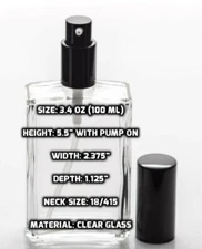 100 ml Refillable Empty Clear Glass Perfume Atomizer Spray Bottle Lot .