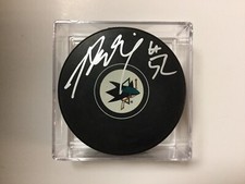 Lukas Radil Signed Autographed SJ San Jose Sharks Hockey Puck a
