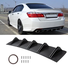 For 2013-2017 Honda Accord 10 Fins Rear Bumper Diffuser Spoiler Lip Splitter