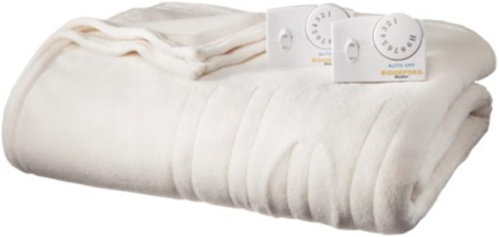 King Size Electric Heated Blanket with Analog Control in Soft Natural Knit