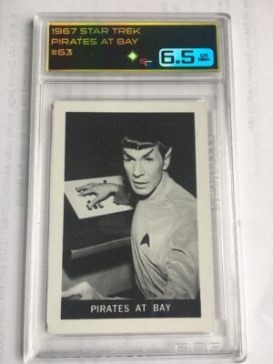 Original 1967 Star Trek Leaf Trading Card #63 PIRATES AT BAY - ECG 6.5 EX-MT+