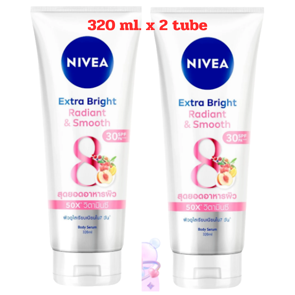 Nivea Extra Bright Radiant Smooth SPF30 PA+++ 320ml Twin Pack