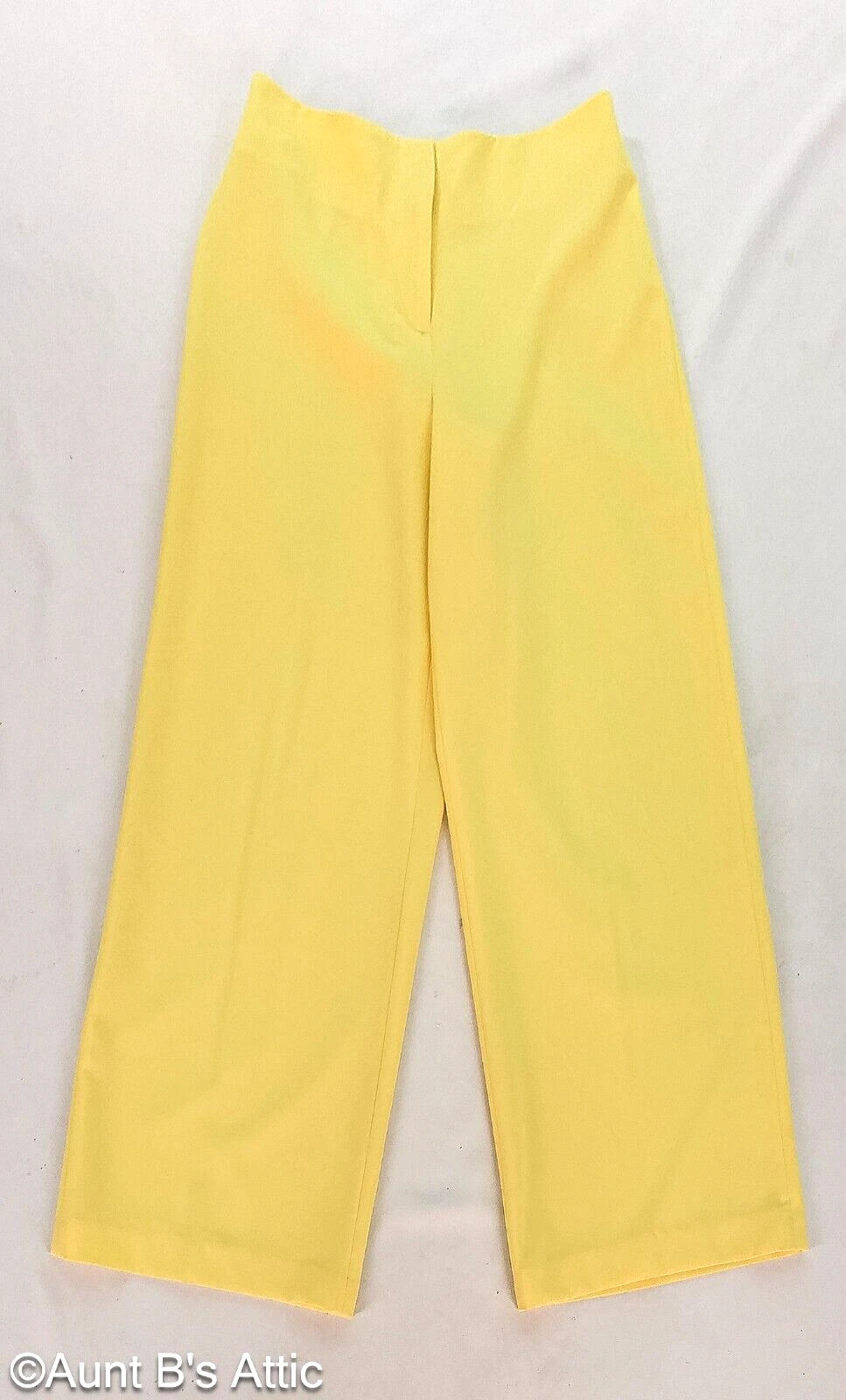 Summer Slacks Ladies Chadwicks Yell Poly Wide Leg Flat Front Dress Pants Petite