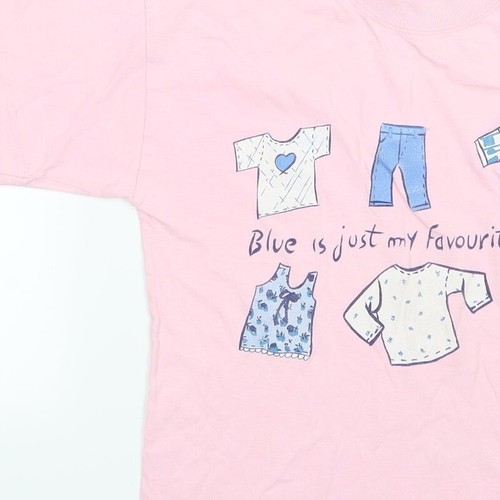 United Colors of Benetton Girls Pink Cotton blend T-Shirt Size M - Picture 11 of 12