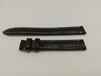 LONGINES LADIES DARK BROWN ALLIGATOR LEATHER STRAP 13 X 12 MM (NOS