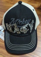Disney Parks Mickey Authentic Original Authentic Baseball Cap Hat Black White