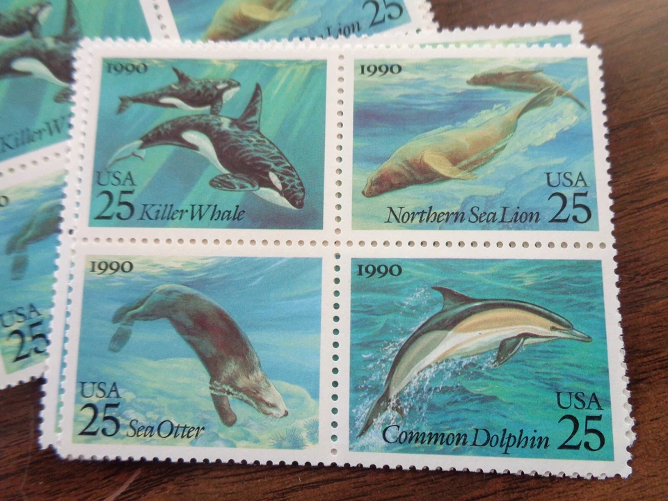 US Stamp #2508-11 Sea Creatures - 100 Blocks of 4 XF - Image 2 of 3