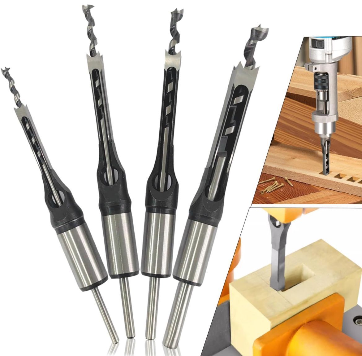 Punte Per Trapano A Foro Quadrato 20mm - Per Legno Duro E Morbido - Foto 5