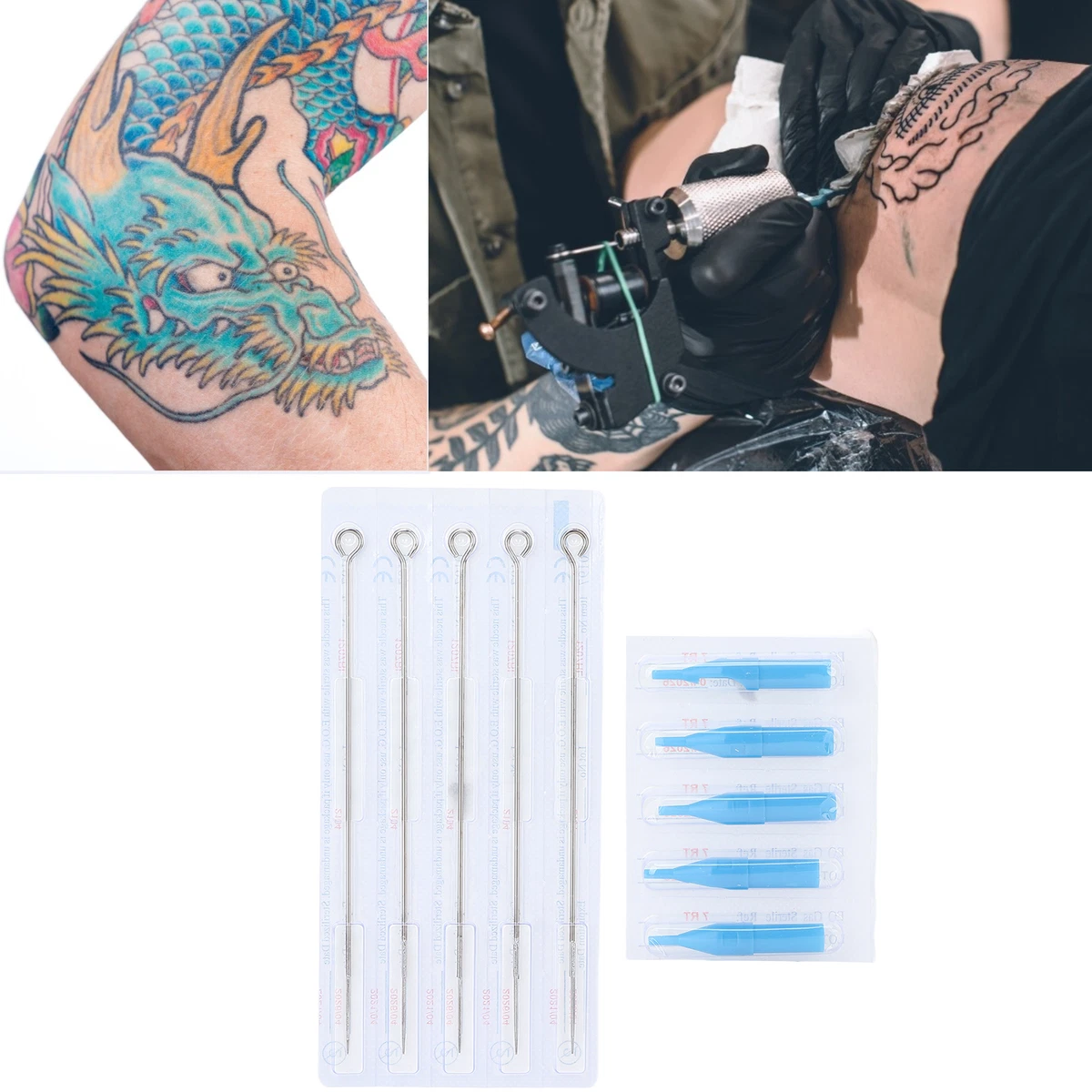 7RL Tattoo Needle +7RT Needle Tip)50X Mixed Assorted Tattoo Needles SLS