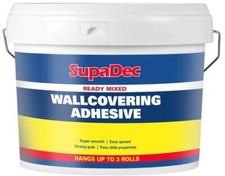 SupaDec Ready Mixed Wallpaper Adhesive Paste Glue Tub 2.4kg- Hangs up to 3 Rolls