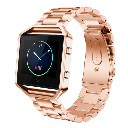 Edelstahl Klappverschluss Uhr Armband Armband + Rahmen für Fitbit Blaze - Bild 18 von 21