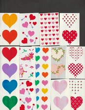 Vintage Mrs Grossman Stickers Hearts Valentine Opalescent Pearly Rare - YOU PICK