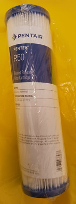 Pentair Pentek R50 Pleated Polyester Filter Cartridge, 2.5'' X 10'', 50 Micron