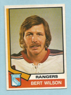1974-75 O-Pee-Chee OPC Hockey Bert Wilson #384 New York Rangers NMT+ | eBay