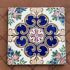 Riggiole di Vietri anni 60 dipinte a mano 20x20.  4 Pezzi