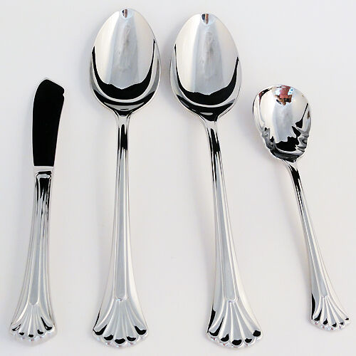 FLUTED SHELL by Gorham Stainless 5 Piece Place Setting NEW IN BOX 18/8 - Picture 3 of 7