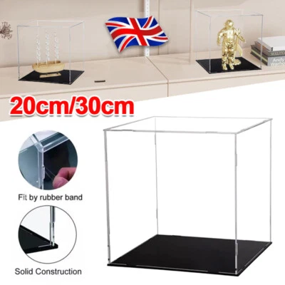 30*30*30cm Acrylic Display Case Dustproof Box Perspex Clear Collectibles Model