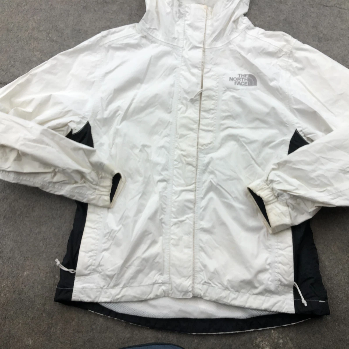 Womens white north 2024 face rain jacket