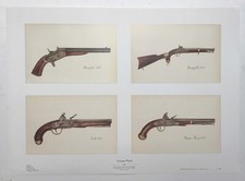 Antique Pistols, 19th Centry Fire Arrms,  reproduction print
