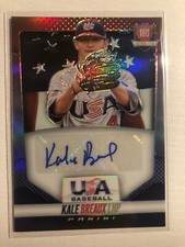 2014 Panini USA Baseball Red White Blue Refractor Auto 01/25 Kale Breaux