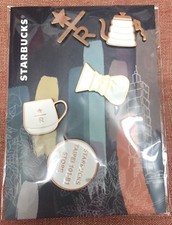 2017 Starbucks 5 Badge Pin Set 