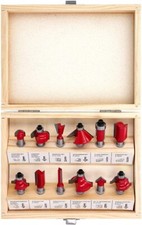 SET 12 PZ FRESE LEGNO FRESE PER SCANALARE GAMBO 6.35mm FRESATRICE PANTOGRAFO
