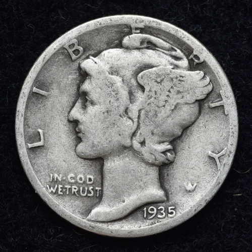 1935-S Mercury Silver Dime GOOD / VG FREE SHIPPING