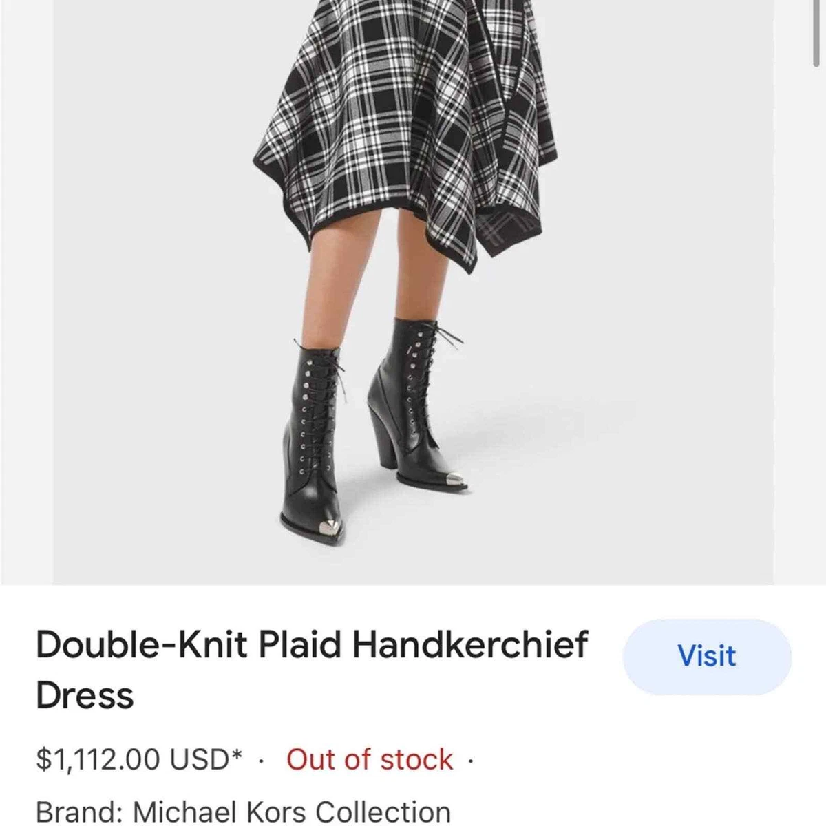 michael kors plaid boots