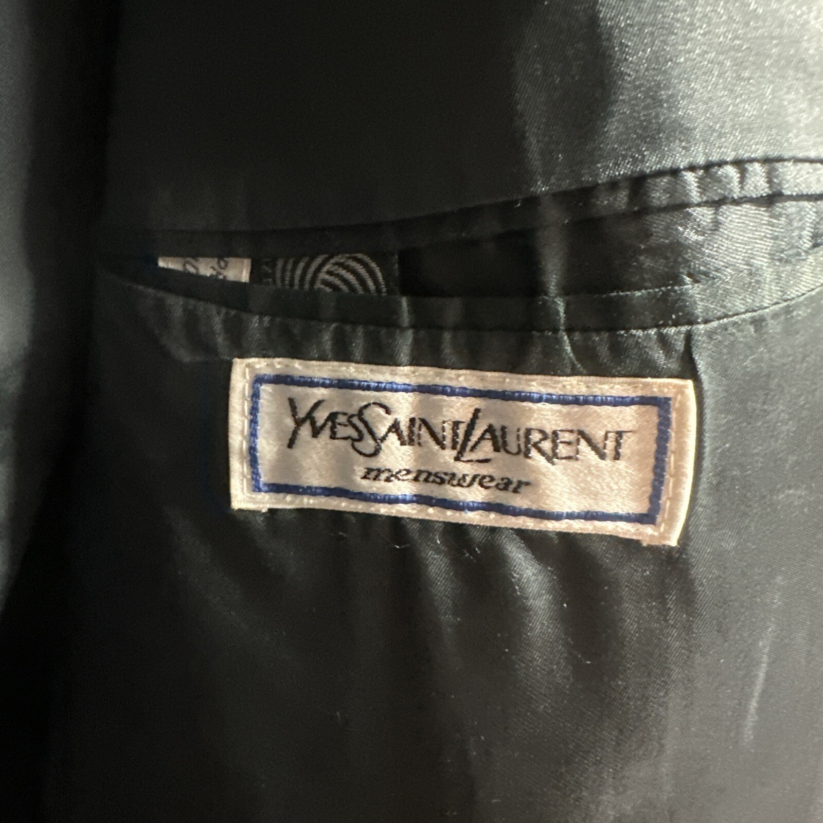 Giacca cappotto sportivo blu navy blazer uomo vintage Yves Saint Laurent YSL