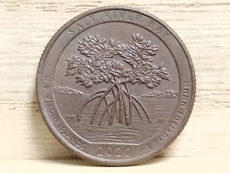 2020 P Salt River Bay US Quarter Error Missing Clad (5.7g, 24mm, 2mm Thick) - Image 3 of 4
