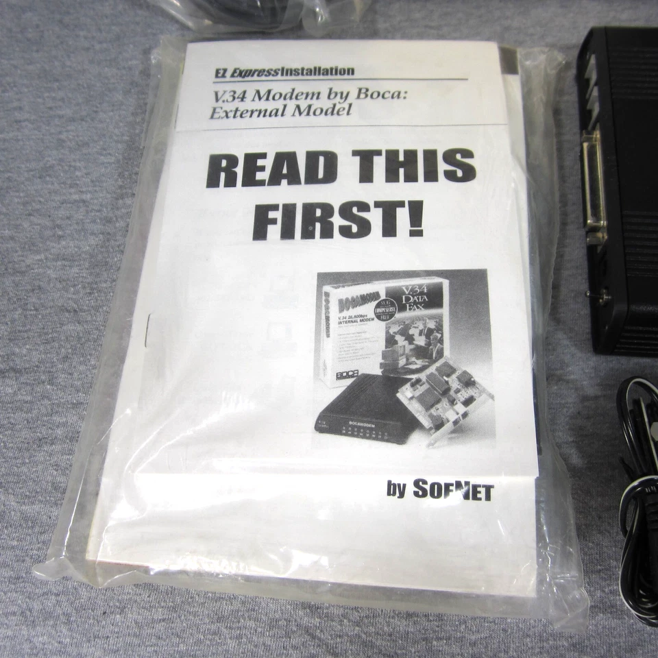 Vintage Boca Bocamodem V.34 28,800bps External Modem Data Fax - Image 4 of 4