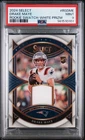 Drake Maye /75 Rookie Swatch White Prizm 2024 Panini Select SSP RC MINT PSA 9