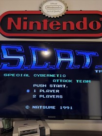 SCAT Special Cybernetic Attack Te Nintendo NES +Dustcover Tested Authentic CLEAN