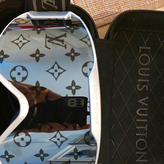 Skibrille Monogramm Glas verspiegelt silberner Rahmen multicolor