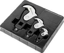 Powerbuilt 3 Piece Spring-Loaded Crowfoot Wrench Set, Adjustable, Auto Silver 