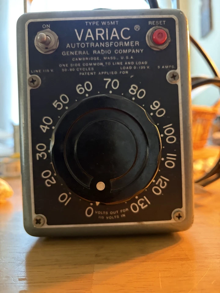 General Radio Autotransformador 120V VARIAC W5LMT3 Transformador Variable FUNCIONA Foto 2 de 4