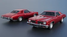 ABS-LIKE RESIN 3D PRINTED 1/25 1973 PONTIAC GTO FULL KIT