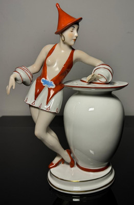Porzellan, Figur, Heubach, Art Deco Rauchverzehrer, ''Aladin'', um 1920, selten