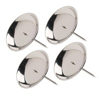 4X Adventskranz Kerzenteller Ø10Cm Kranzteller Advent Mit Dorn Messing Silber