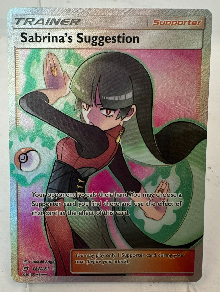 (Wi1) Sabrina's Suggestion - 181/181 - Pokemon Team Up Sun & Moon Full Art Card