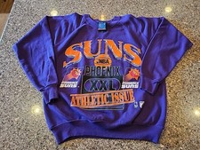 NBA Phoenix Suns Sweatshirt Men's LARGE Purple USA Basketball Vintage READ
