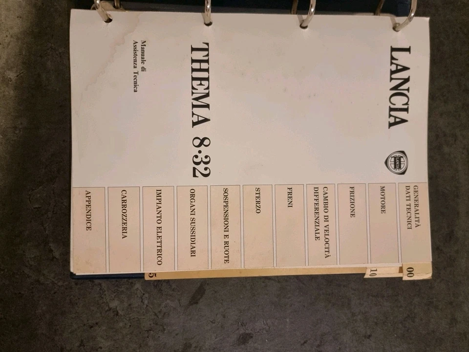 MANUALE ASSISTENZA TECNICA LANCIA THEMA MOTORE FERRARI 8.32 - Immagine 2 di 4